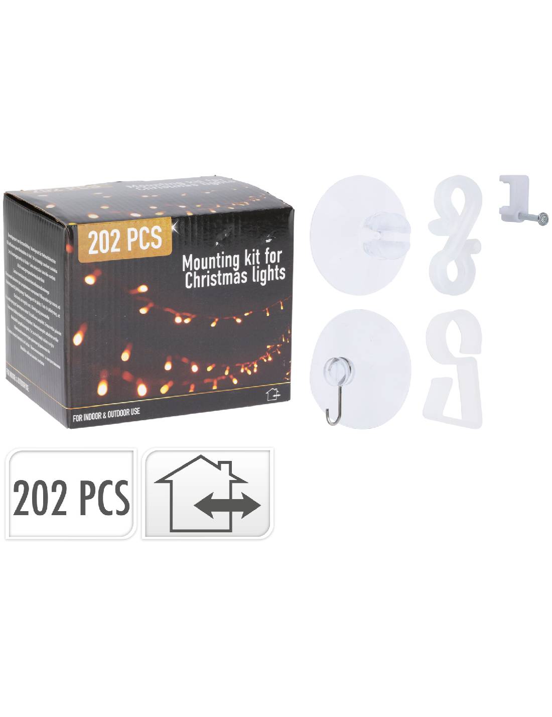 Set 202 Ganci Per Decorazioni Natalizie