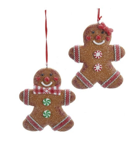 Addobbo Albero Di Natale Ragazzo/Ragazza Pan Di Zenzero Con Fiocco Prodotto Assortito