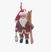 Addobbo Albero Babbo Natale Con Sci 8cm