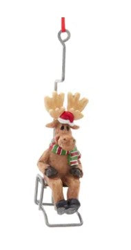 Addobbo Albero Di Natale Renna Su Seggiovia