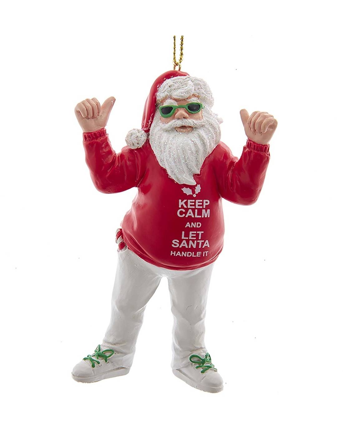 Addobbo Albero Di Natale Keep Calm Babbo Natale 10cm