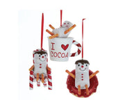 Addobbo Albero Di Natale Marshmallow In Resina Assortiti 9,40cm