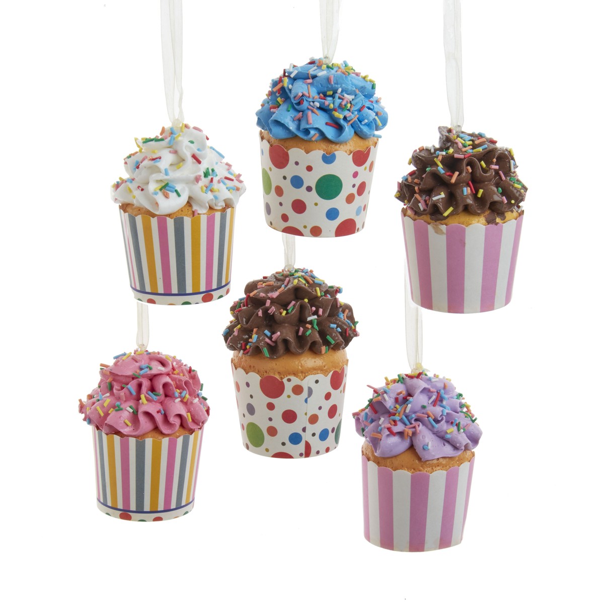 Addobbo Albero Di Natale Cupcake Colorati Prodotto Assortito