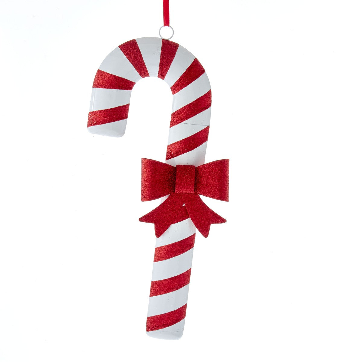 Addobbo Albero Di Natale Bastoncino Caramella Bianco E Rosso