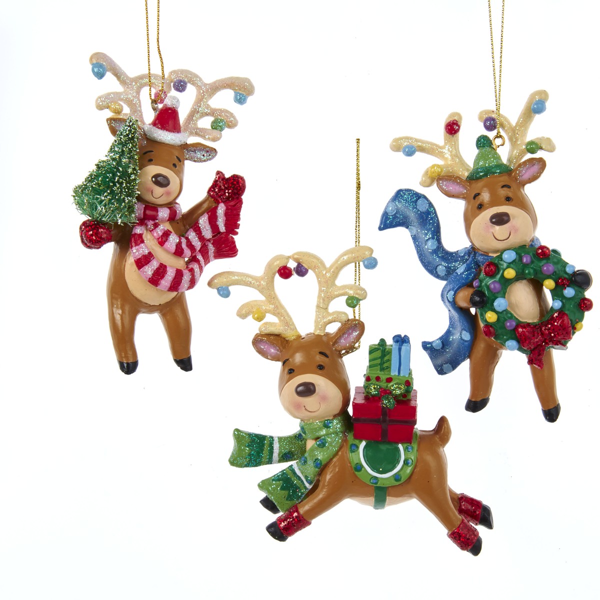 Addobbo Albero Di Natale Renne Con Regali Prodotto Assortito
