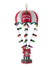 Addobbo Albero Di Natale Mongolfiera Con Luci Decorative 12,7cm