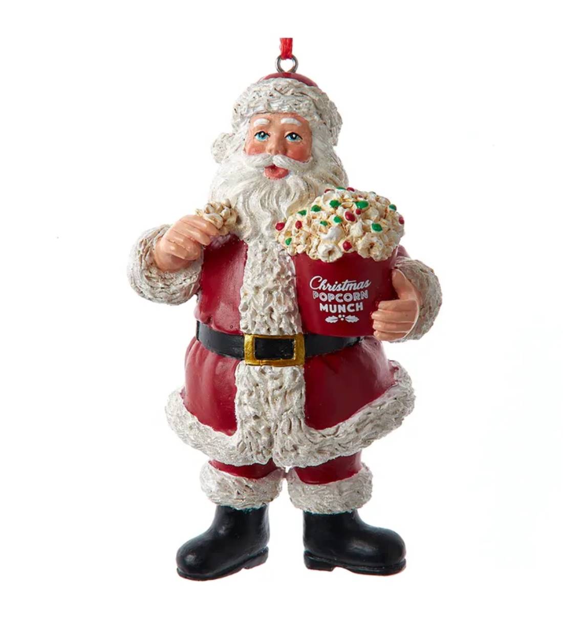 Addobbo Albero Di Natale Babbo Natale Con Pop Corn 10cm