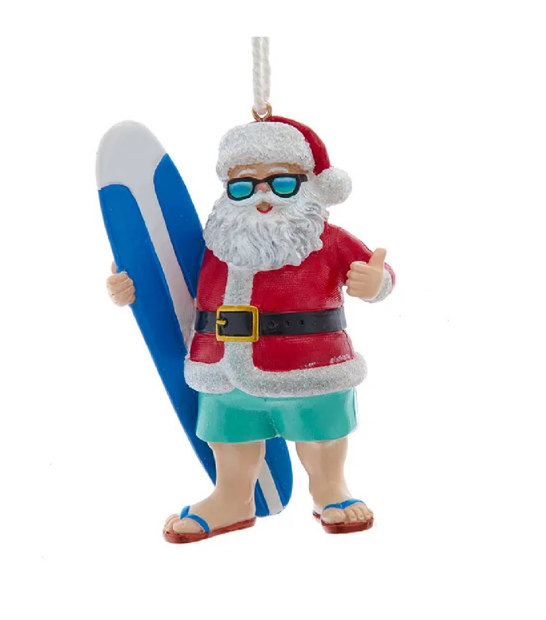 Addobbo Albero Di Natale Babbo Natale Surfista 9cm