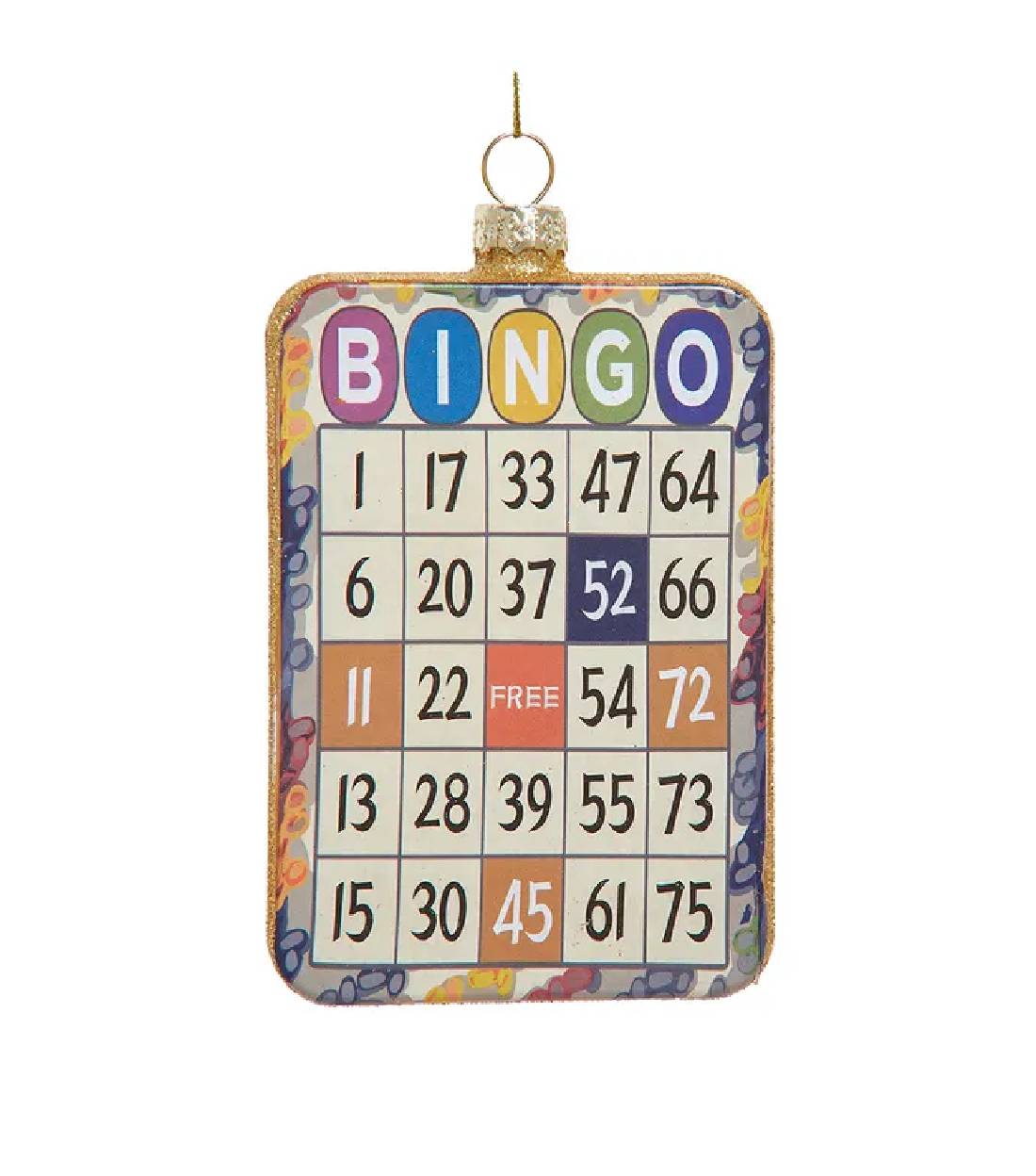 Addobbo Albero Di Natale In Vetro Bingo 11cm