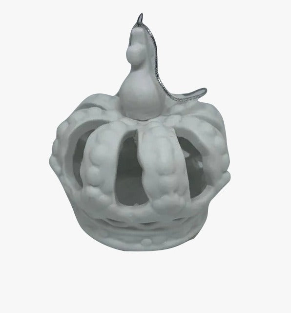 Addobbo Albero Di Natale Corona Bianca In Ceramica