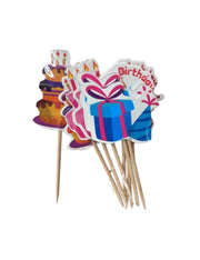 Stuzzicadenti Di Compleanno Pacchi Regalo 9cm 10pz
