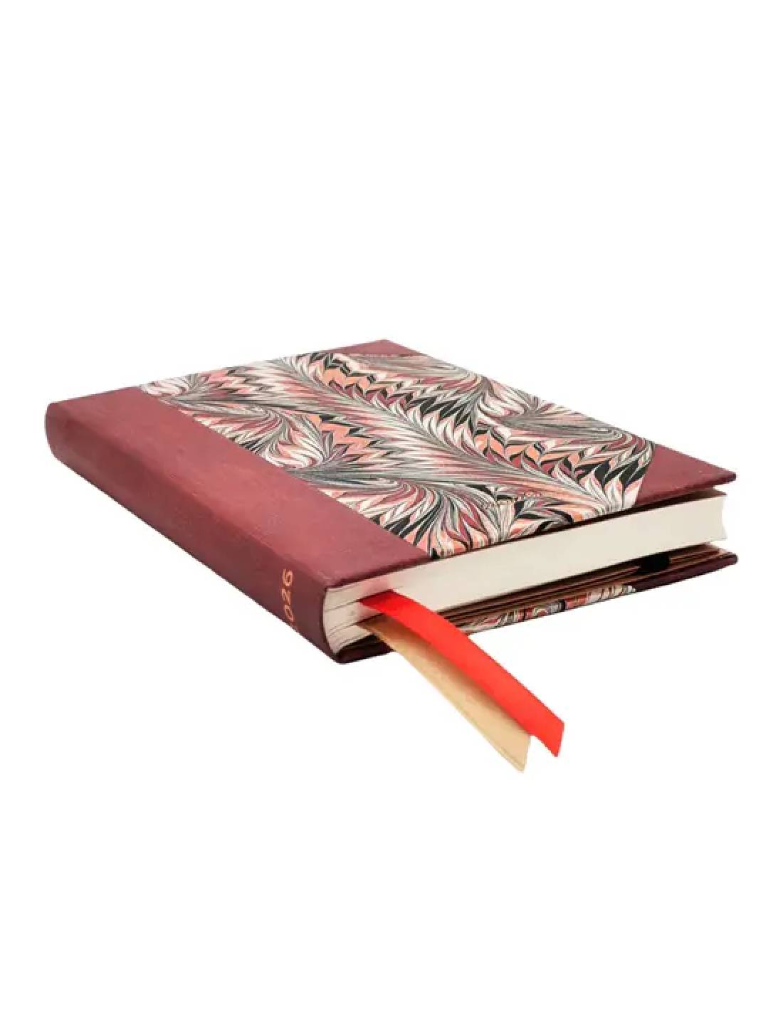 Agenda Paperblanks 2026 Orizzontale Mini 12 Mesi Settimanale Rubedo