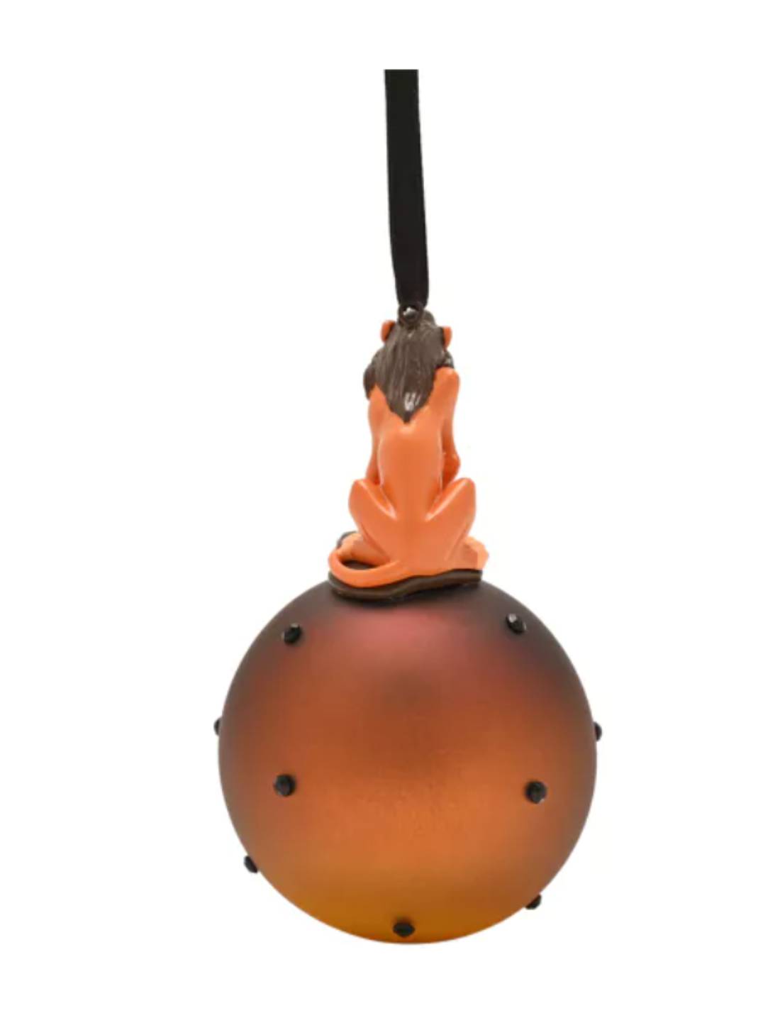 Pallina Albero Di Natale In Vetro Marrone Con Perline Scar 19,5cm Disney