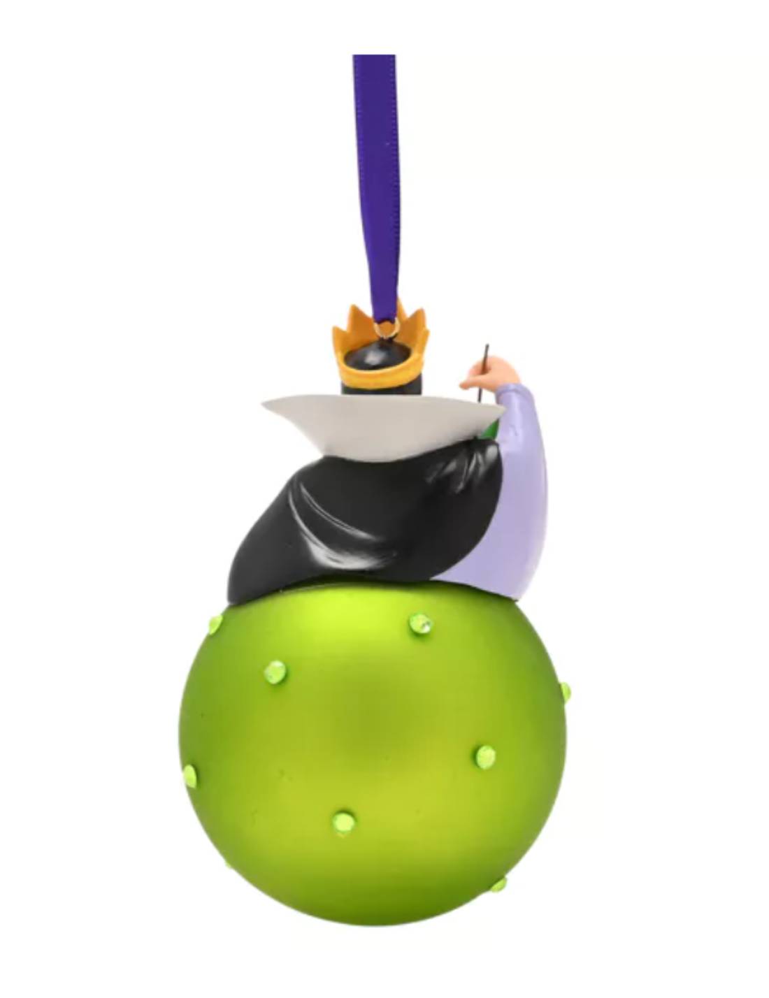 Pallina Albero Di Natale In Vetro Verde Con Perline Regina Cattiva Biancaneve 19,5cm Disney