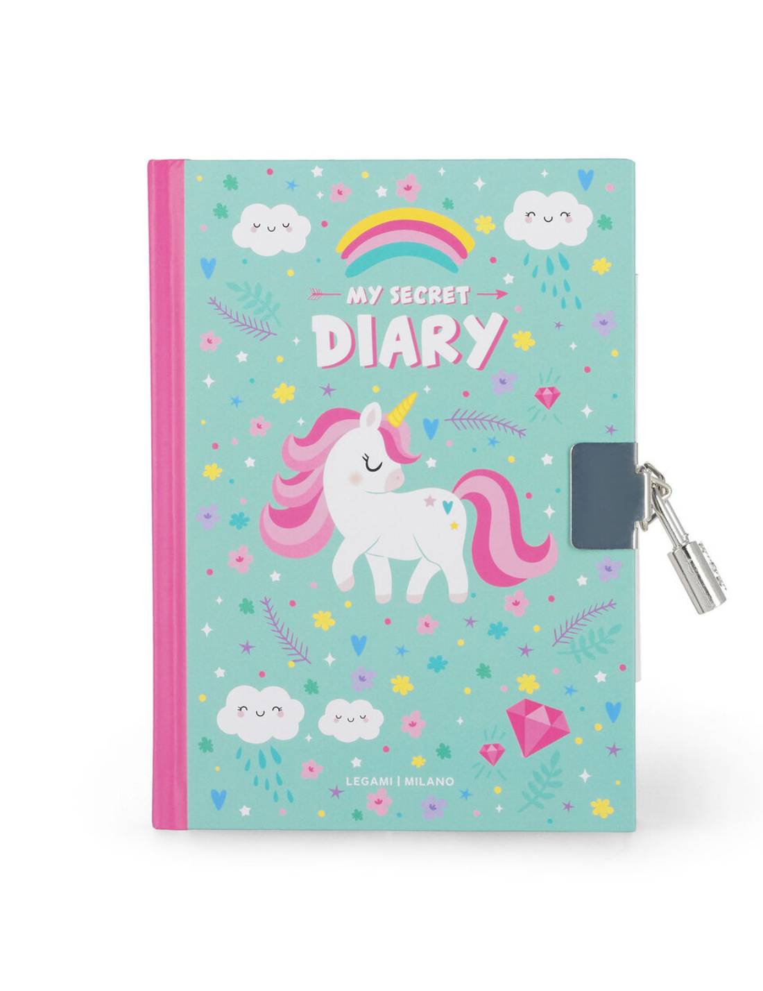Diario Segreto Turchese Unicorno Con Lucchetto Legami