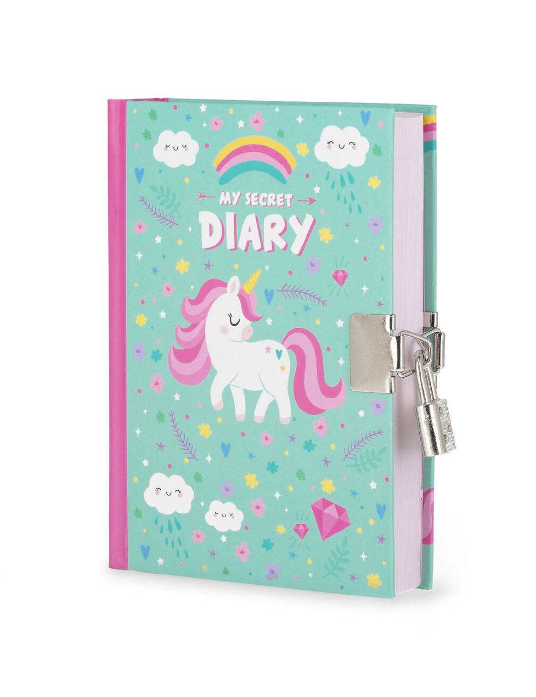 Diario Segreto Turchese Unicorno Con Lucchetto Legami