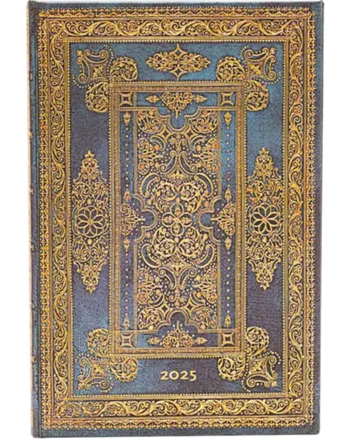 Agenda Settimanale Orizzontale 12 Mesi 2025 Paperblanks Blu Lussuoso 14cm