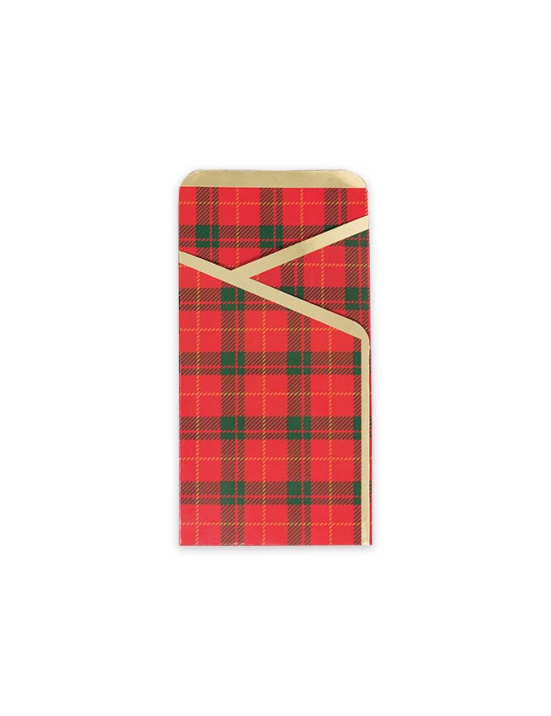 Portaposate In Cartoncino Tartan 8pz