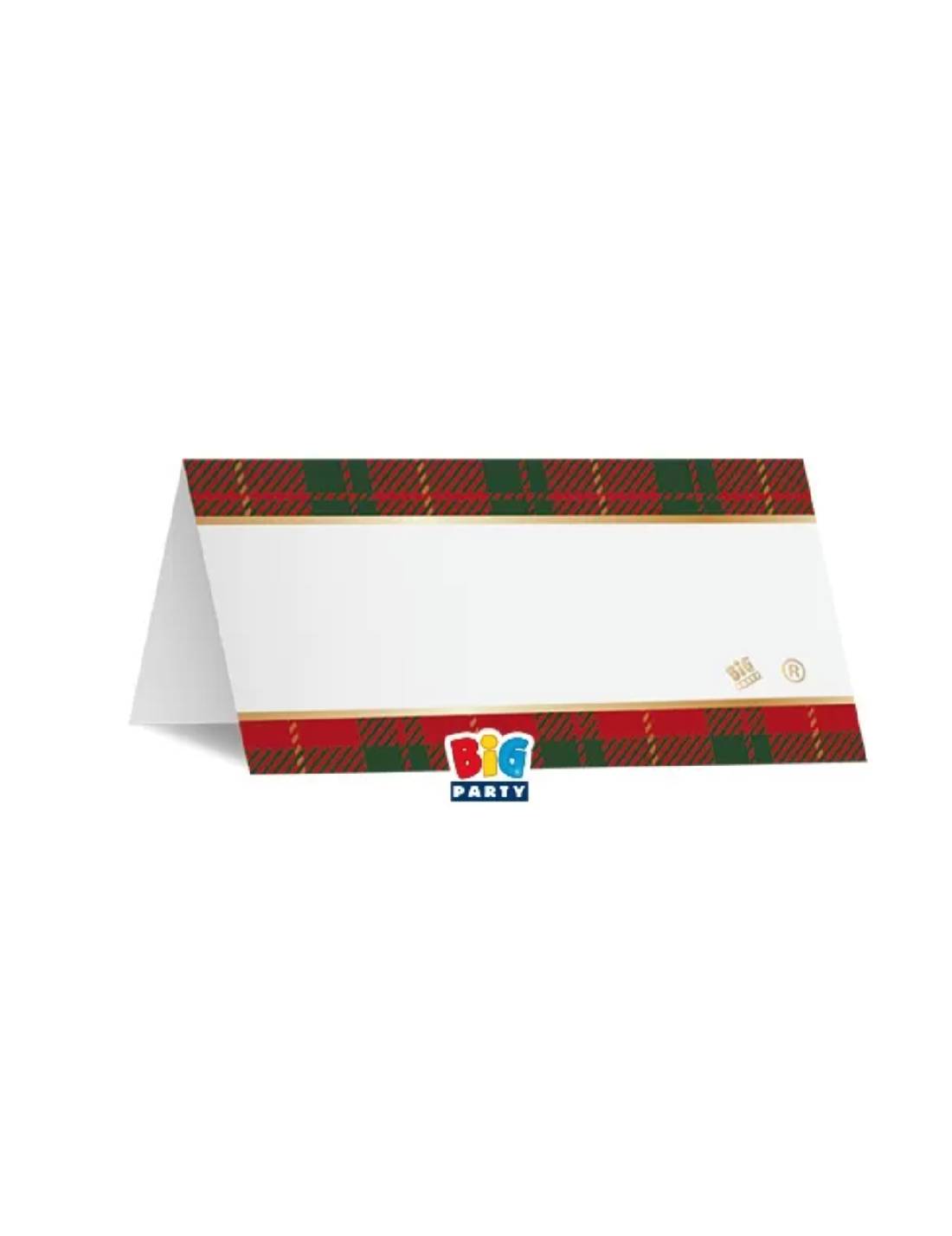 Segnaposti Cavaliere Tartan 8x4cm 8pz