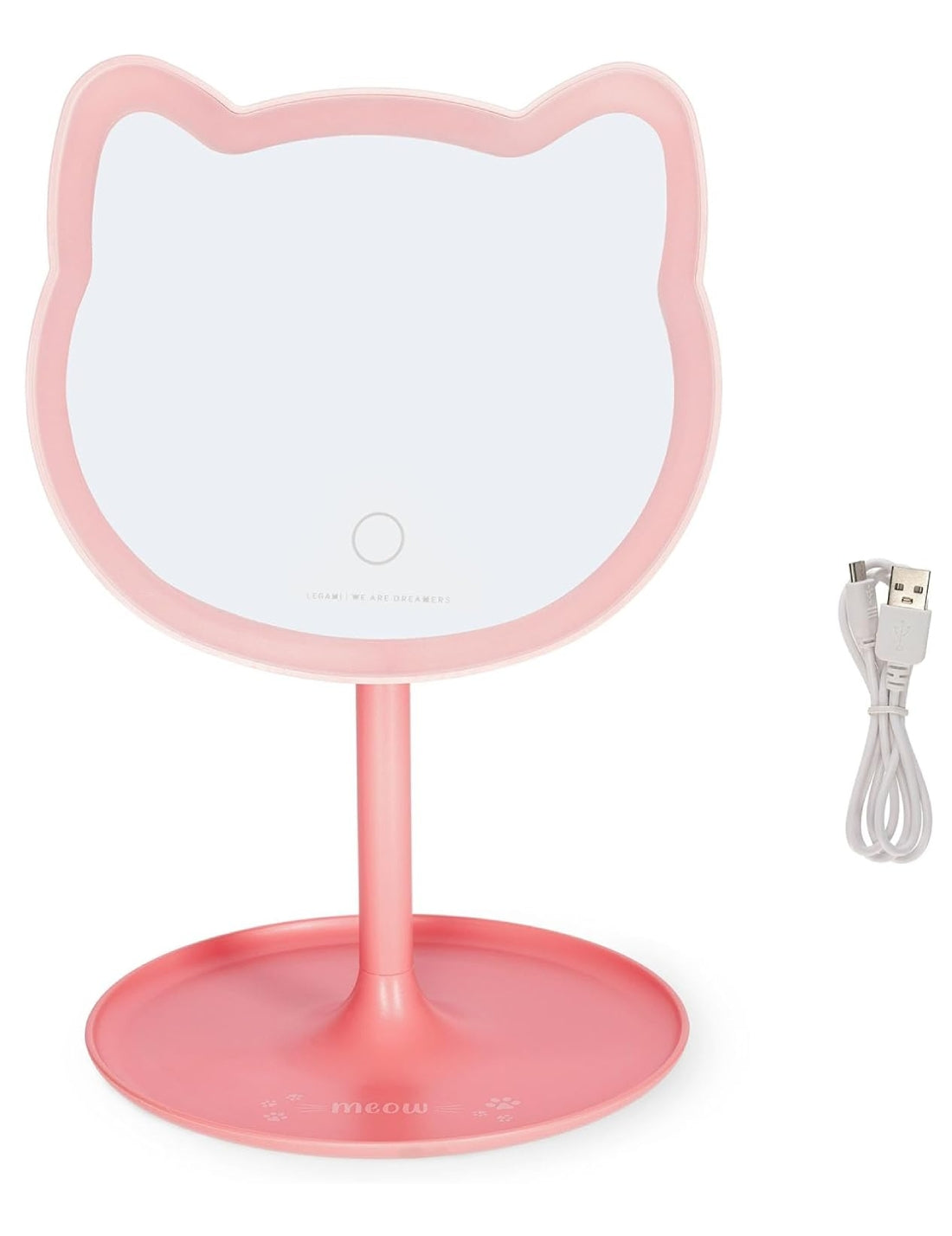 Specchio Make Up Gatto Con Luce Led Legami