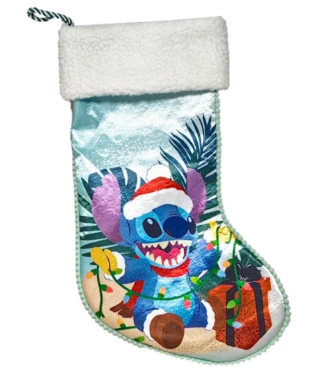 Calza Epifania Befana Disney Stitch In Spiaggia 45cm