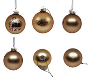 Pallina Albero Di Natale In Vetro Oro Cappellaio Matto Alice Nel Paese Delle Meraviglie Ø8cm Disney