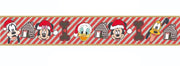 Nastro Di Natale Topolino Mickey Mouse Pluto E Paperino Bordo Oro 10m Disney