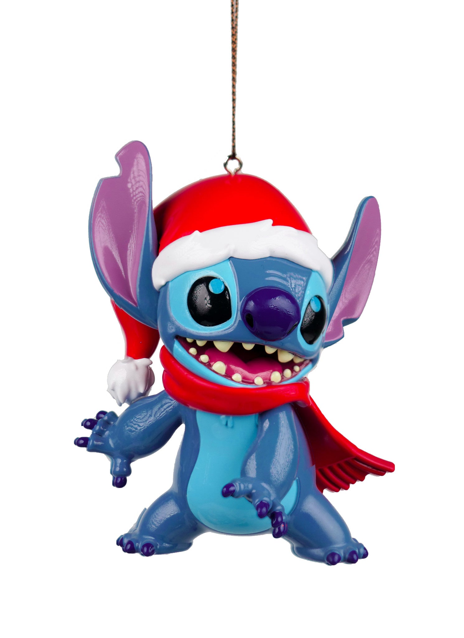 Addobbo Albero Di Natale Disney Stitch Con Cappello Babbo Natale 3D 11cm