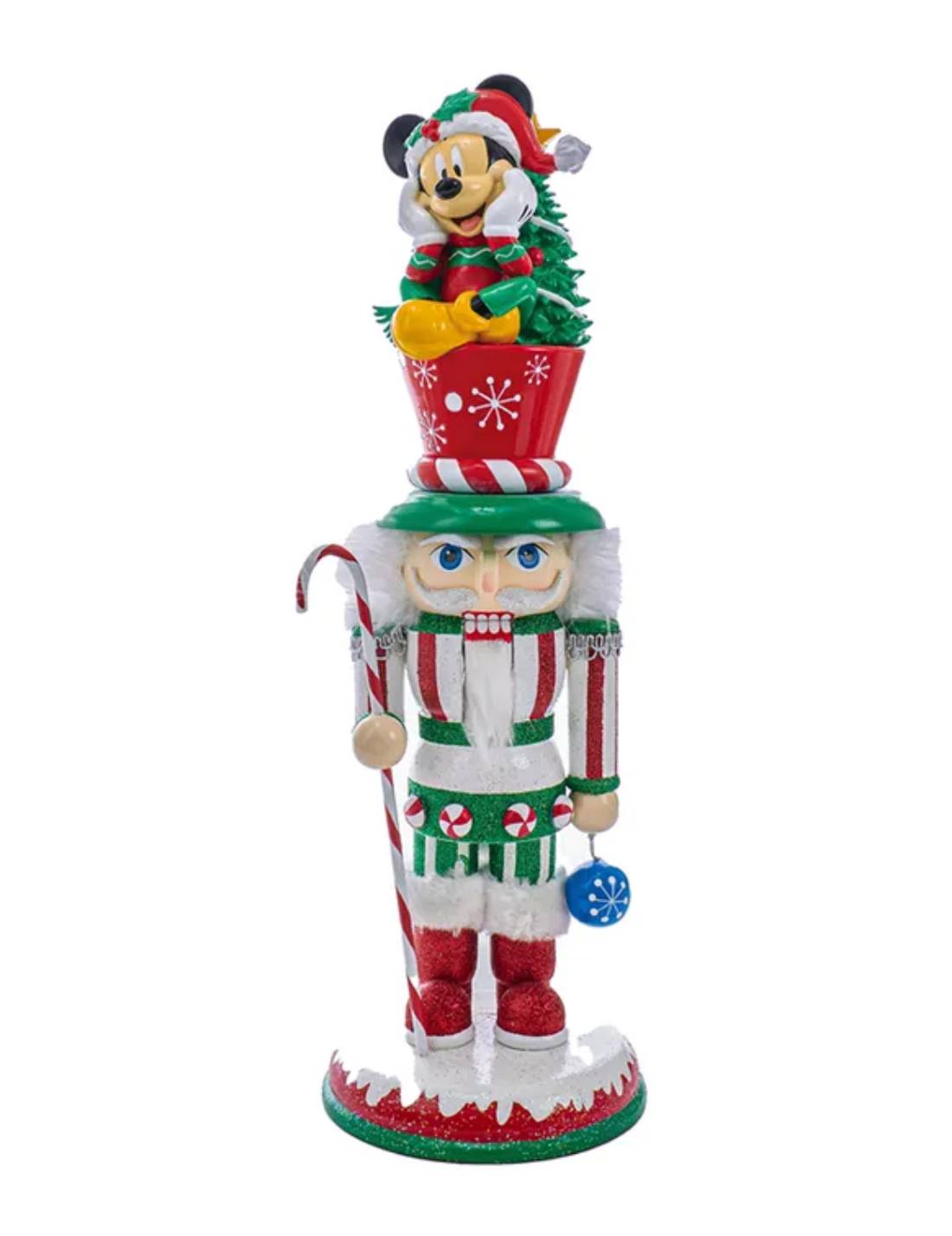 Addobbo Di Natale Schiaccianoci Disney Topolino Seduto Sul Cappello 35cm