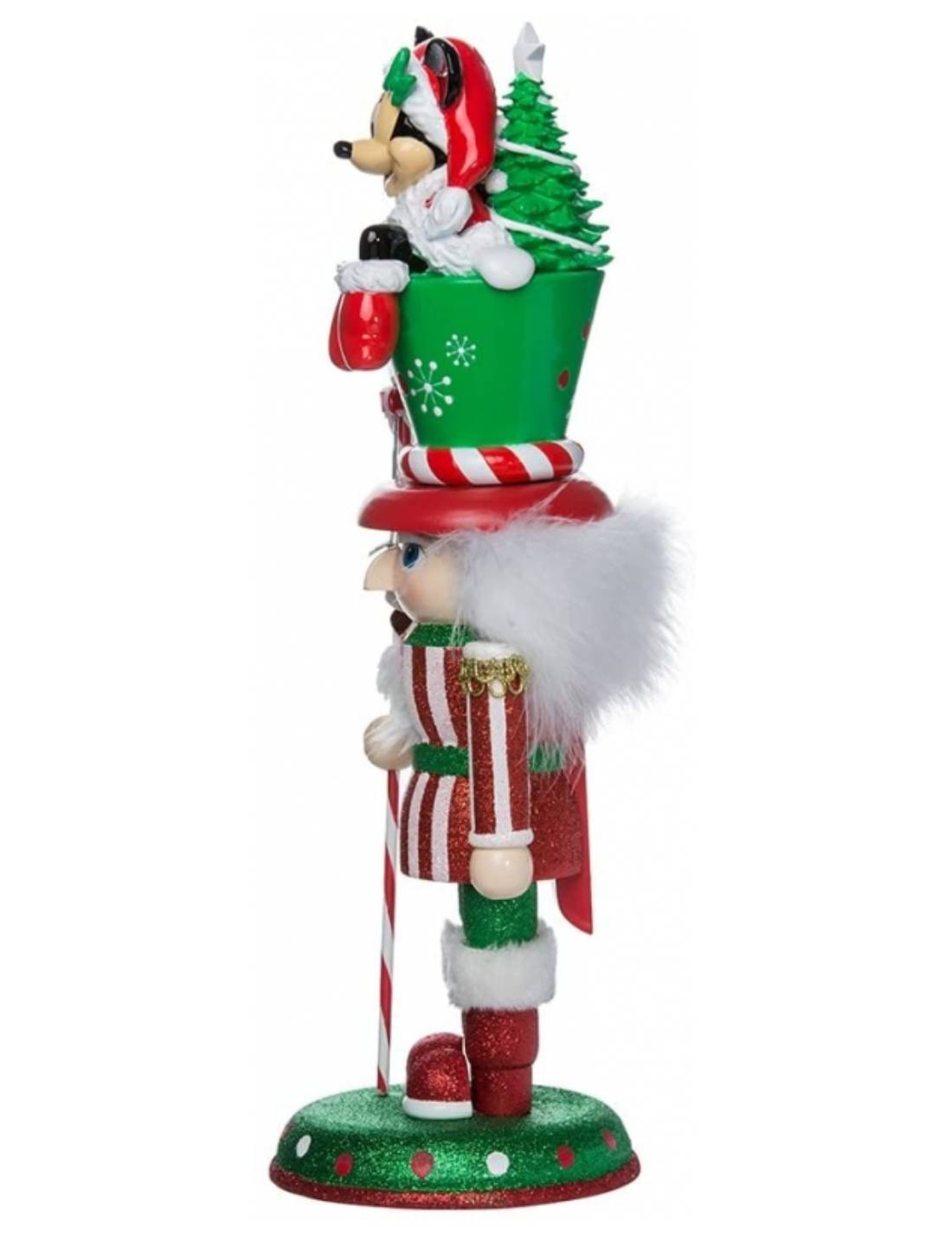 Addobbo Di Natale Schiaccianoci Disney Minnie Seduta Sul Cappello 35cm