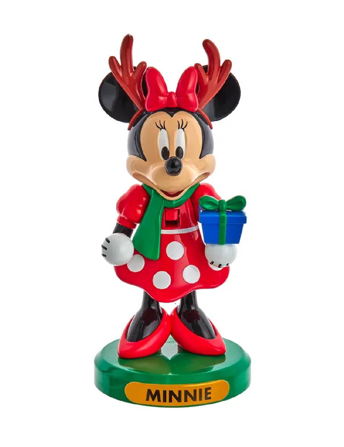 Addobbo Di Natale Disney Minnie Mouse Schiaccianoci Con Regalo 16cm