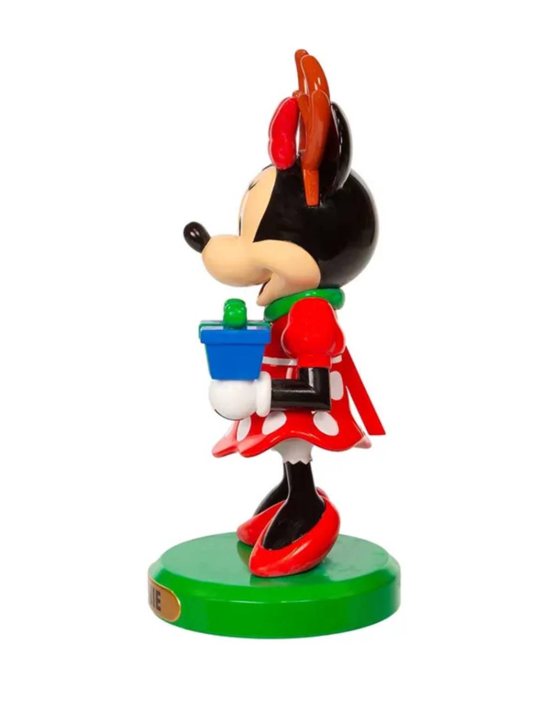 Addobbo Di Natale Disney Minnie Mouse Schiaccianoci Con Regalo 16cm