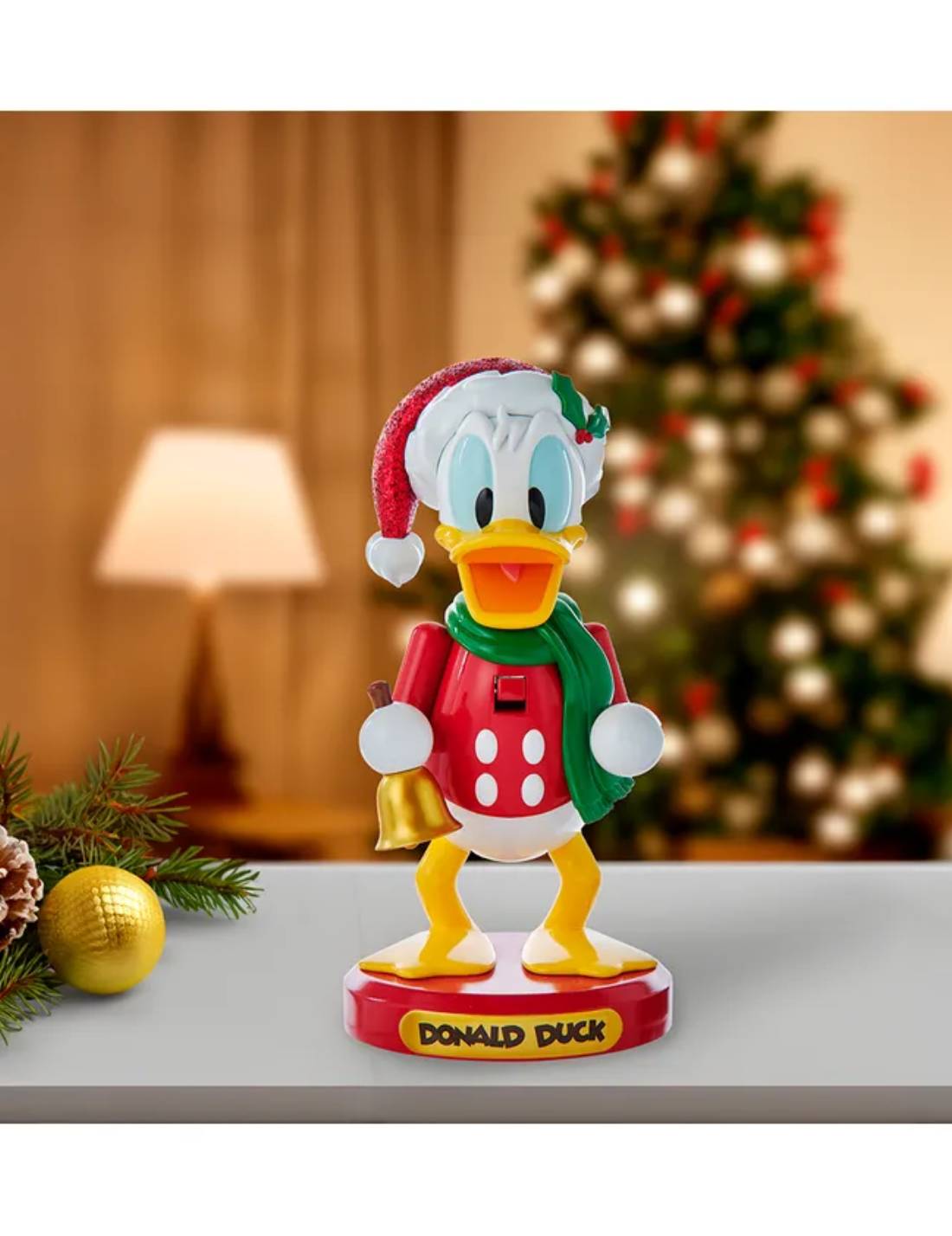 Addobbo Di Natale Disney Paperino Schiaccianoci Con Campana 15cm