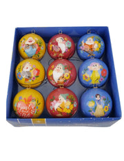 Box Palline Di Natale Disney Biancaneve 9pz 7,5cm