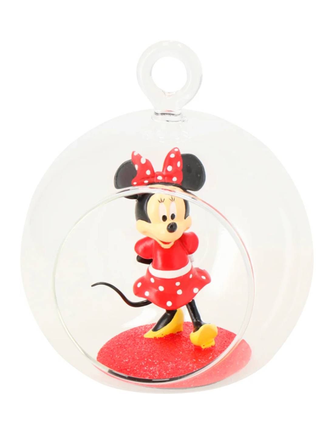 Pallina Albero DI Natale In Vetro Forata Disney Minnie 11cm