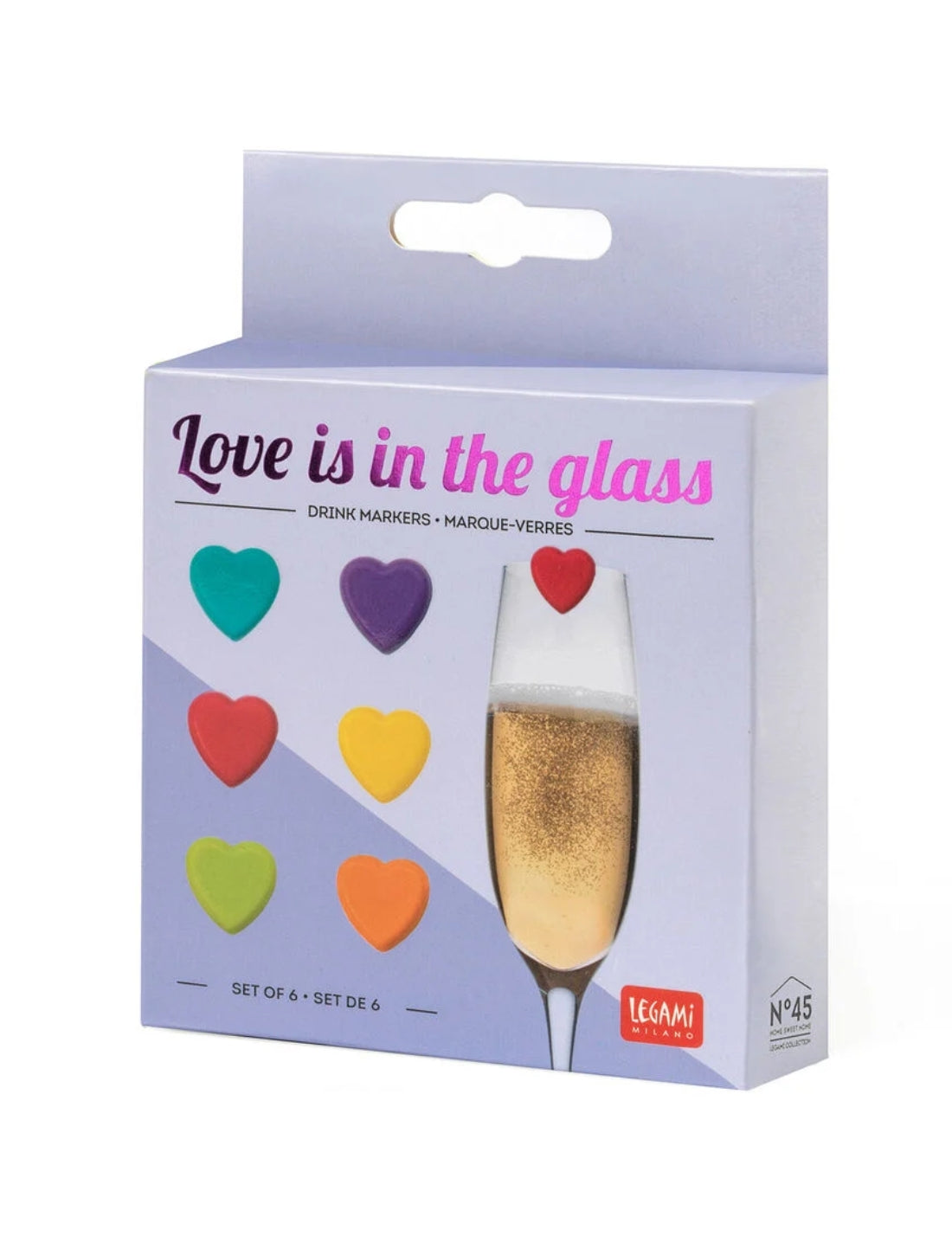 Set Cuori Segnabicchieri Legami 6pz
