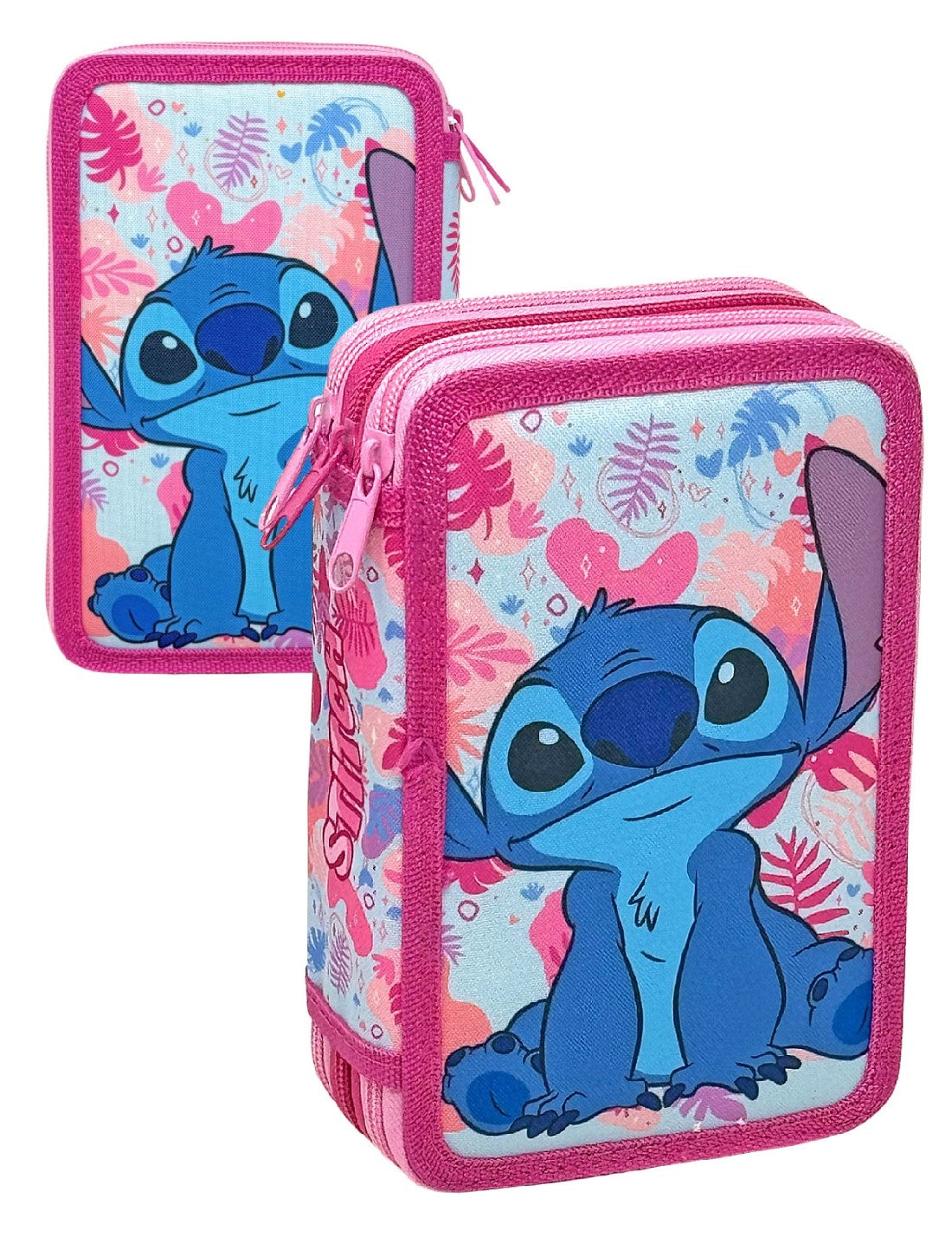 Astuccio Completo 3 Zip Disney Stitch