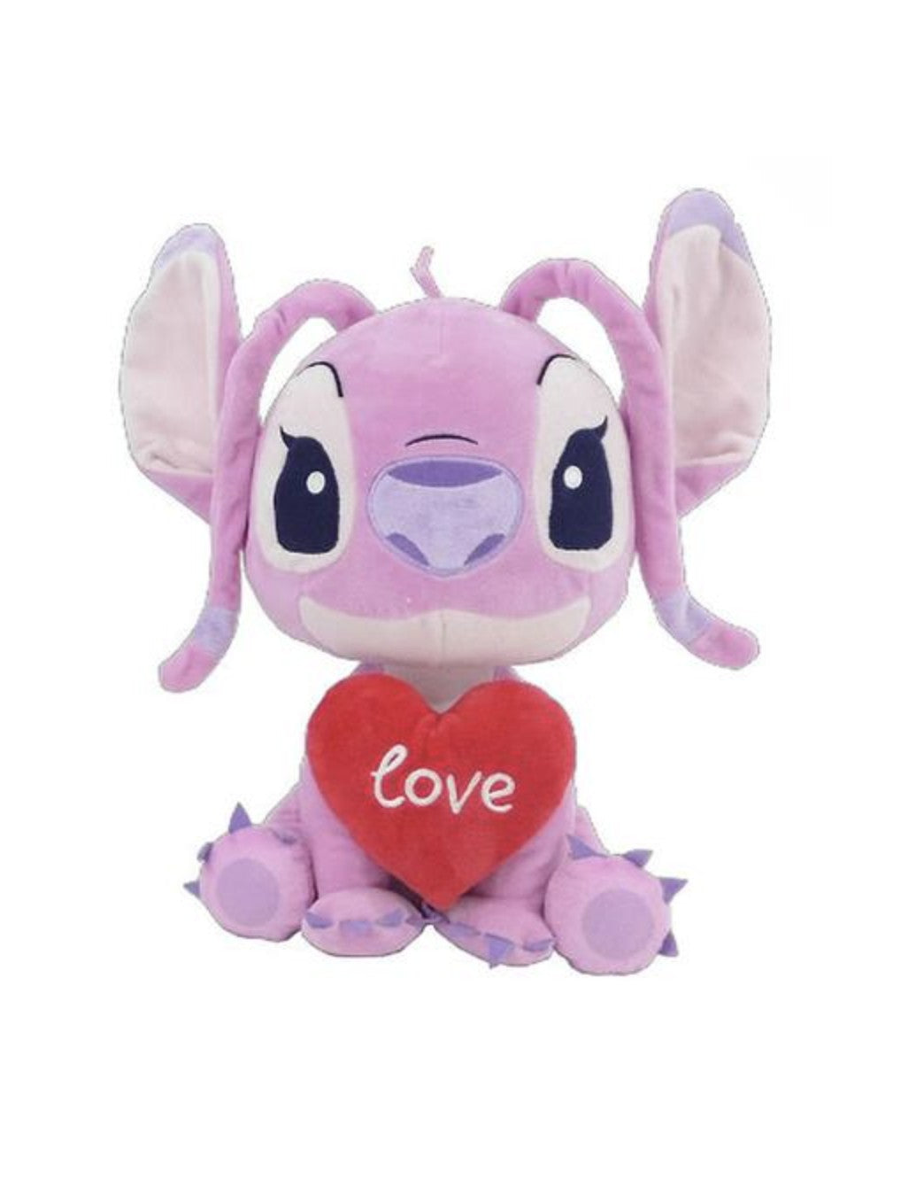 Peluche Disney Con Suoni Stitch Angel Rosa Con Cuore 30cm