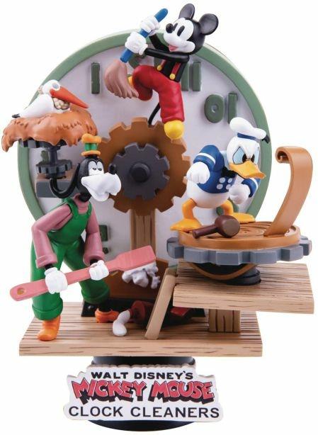 Diorama Mickey Mouse Pippo E Paperino Disney Con Ingranaggi Orologio