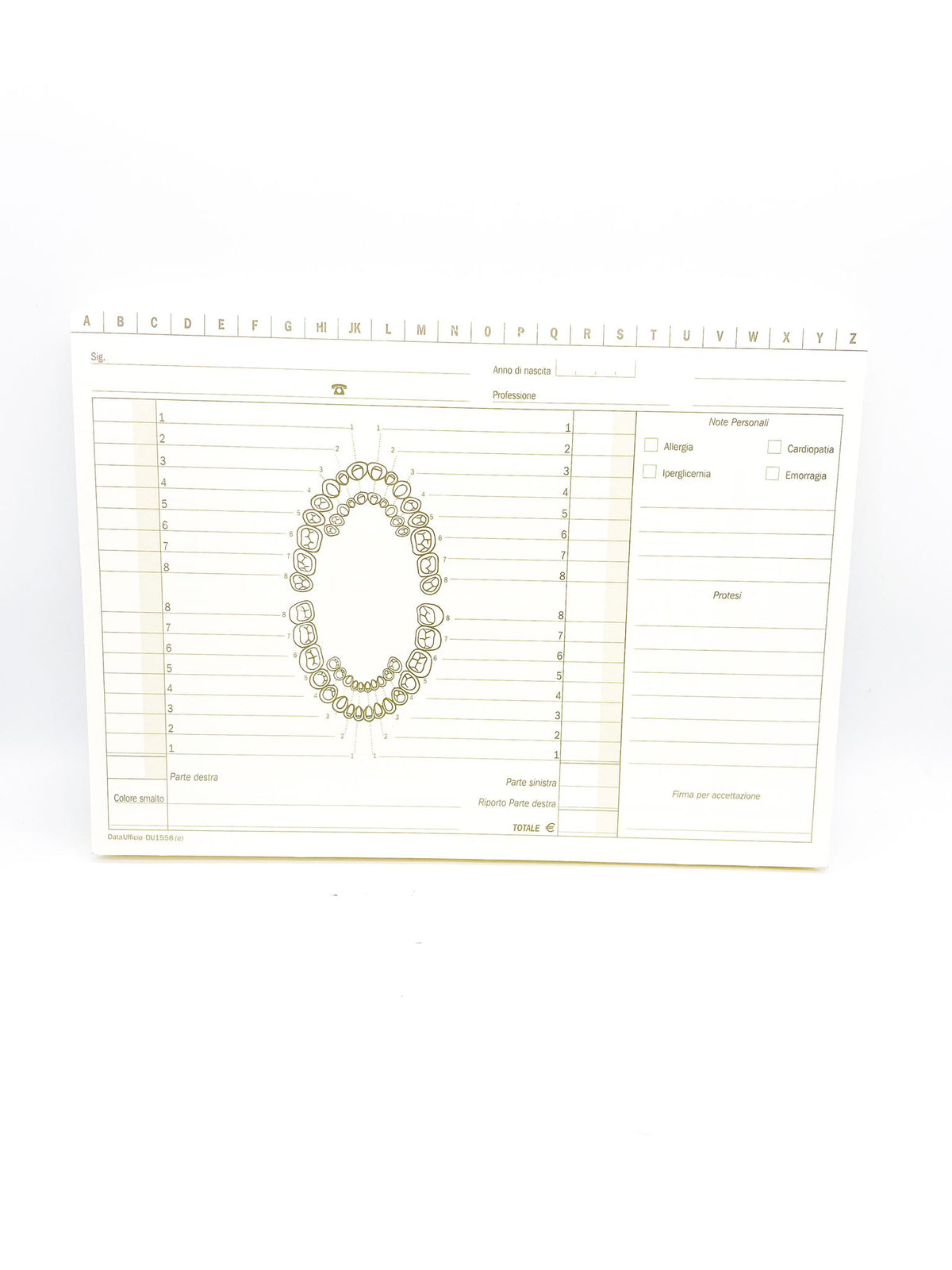 Scheda Dentisti 24x17cm 100pz