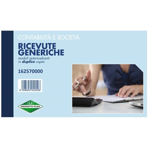 Blocco Ricevuta Generiche 10x22cm Duplice Copia