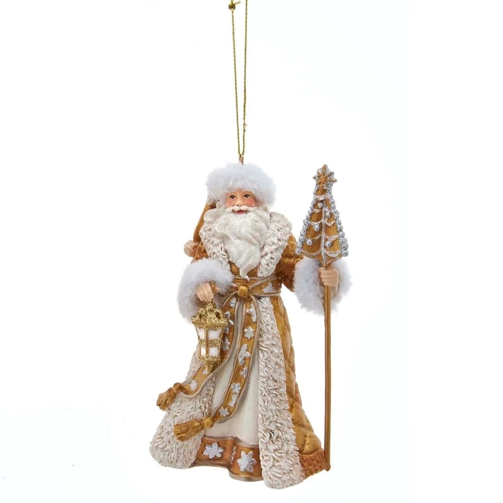 Addobbo Albero Natale Babbo Natale Vestito Oro