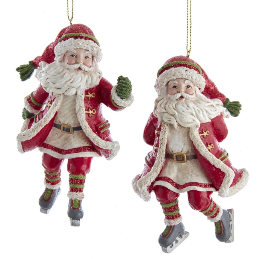 Addobbo Albero Natale Babbo Natale Con Pattini
