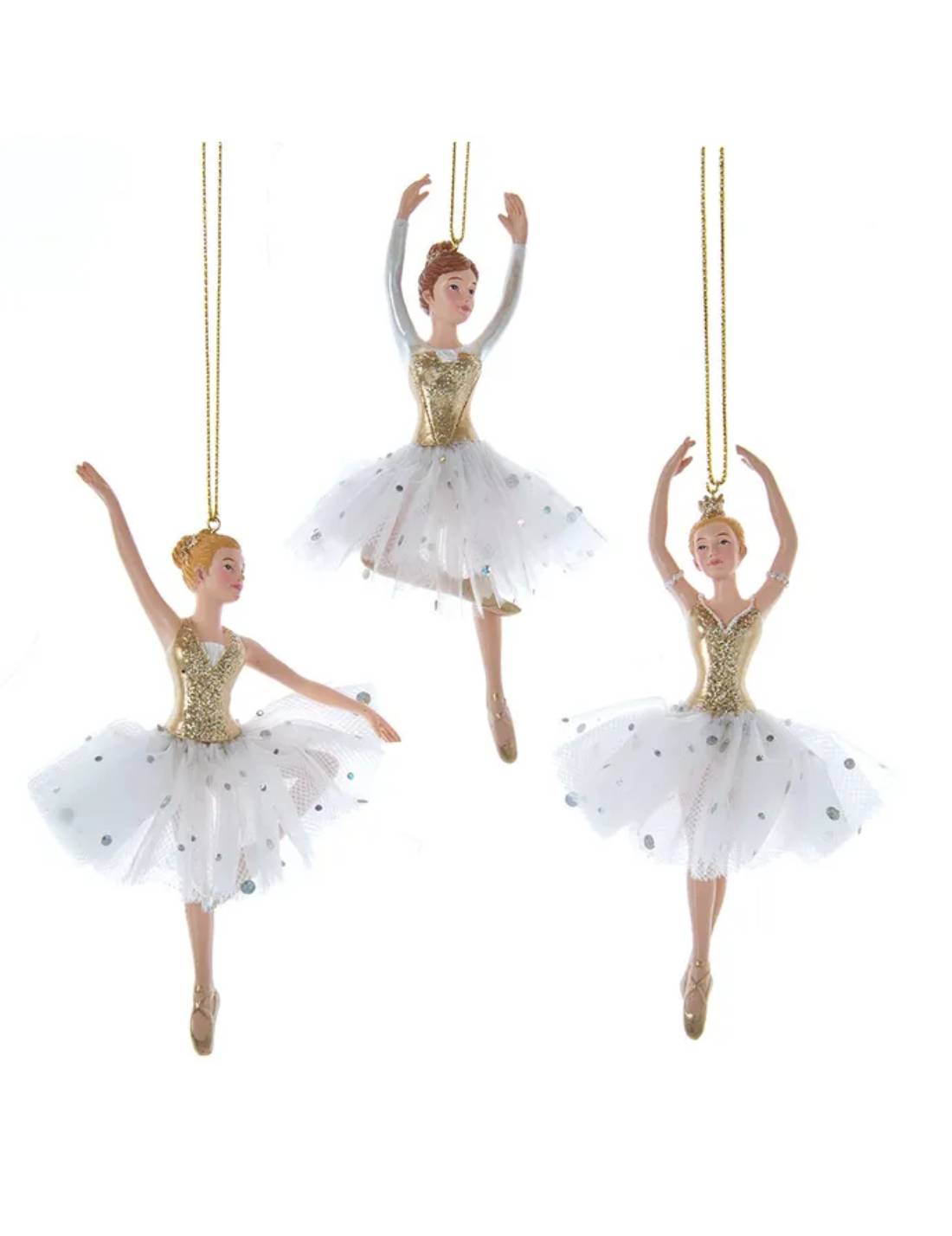 Addobbo Albero Di Natale Ballerina Oro 16cm