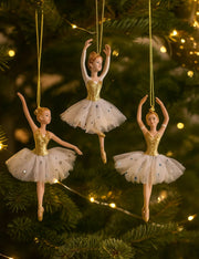Addobbo Albero Di Natale Ballerina Oro 16cm