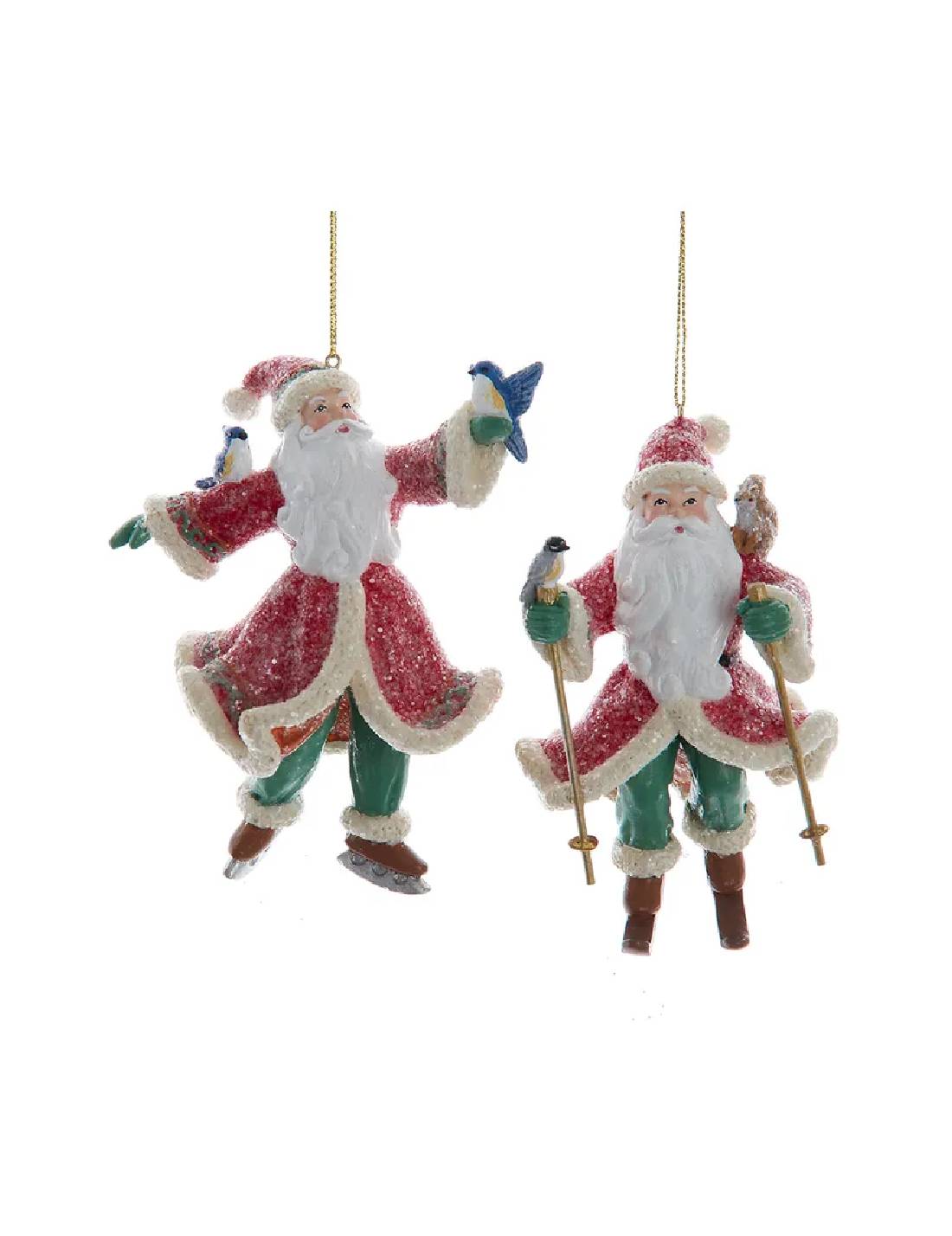 Addobbo Albero Di Natale Babbo Natale Pattini E Sci 12,7cm Prodotto Assortito