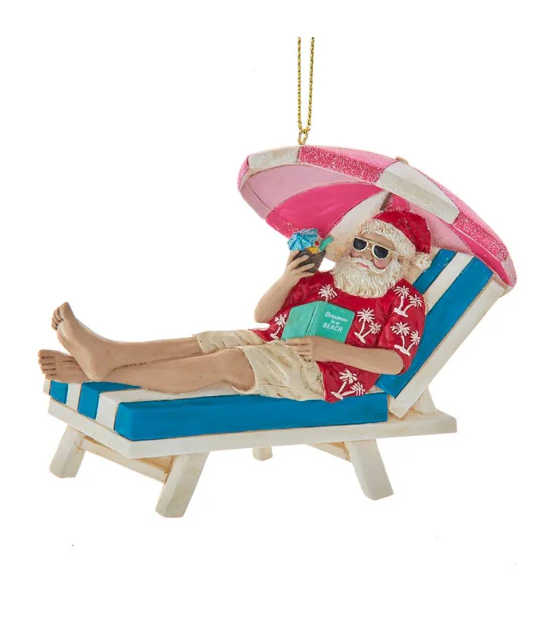 Addobbo Albero Di Natale Babbo Natale In Spiaggia 12cm