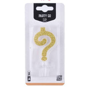 Candelina Di Compleanno In Cera Punto Interrogativo Glitter 9cm