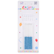 Candela Glitter Blu 12.5Cm 12Pc