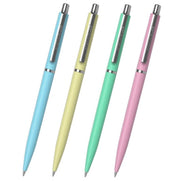 Penna Blu Colori Pastello A Scatto Assortiti